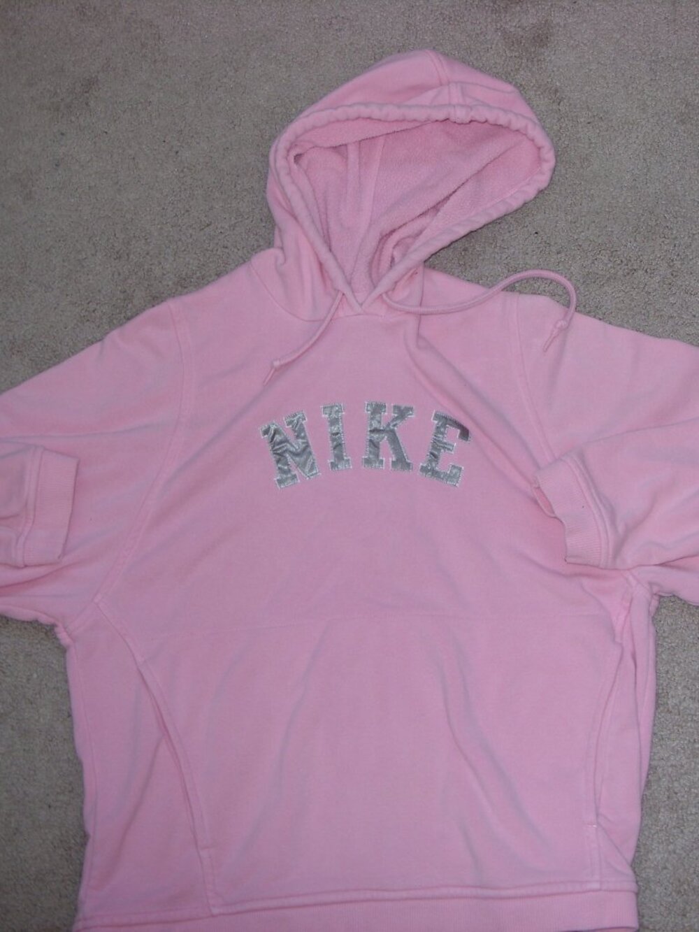 Nike Hoodie Pink Girls Small (4-6) Pullover Cotton Pockets